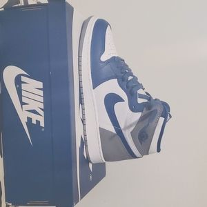 Air Jordan 1 Retro High OG GS true blue/cement gray MEN SIZE US 7Y